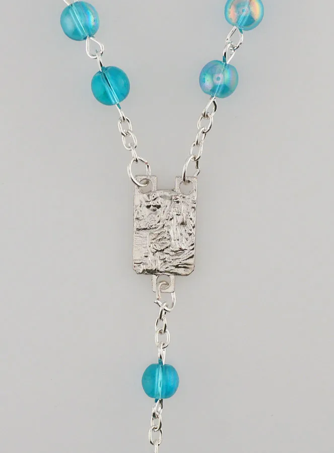 Rosenkranz von Lourdes Modisch aus Kristall-Perlen Blau - 60 cm (pic 4)