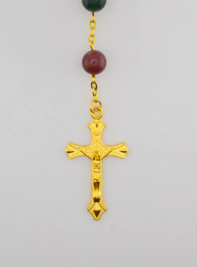 Gold Rosenkranz Echt Achat Perle (pic 3)