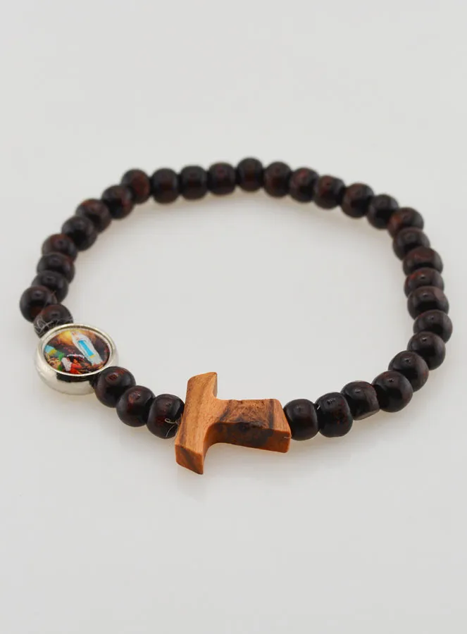 Rosenkranz Armband Holz Taukreuz (pic 3)