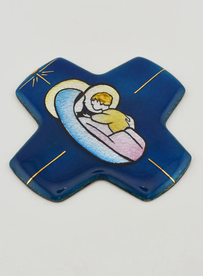 Kreuz Maria mit dem Jesus Kind Mosaik Viereckig (pic 3)