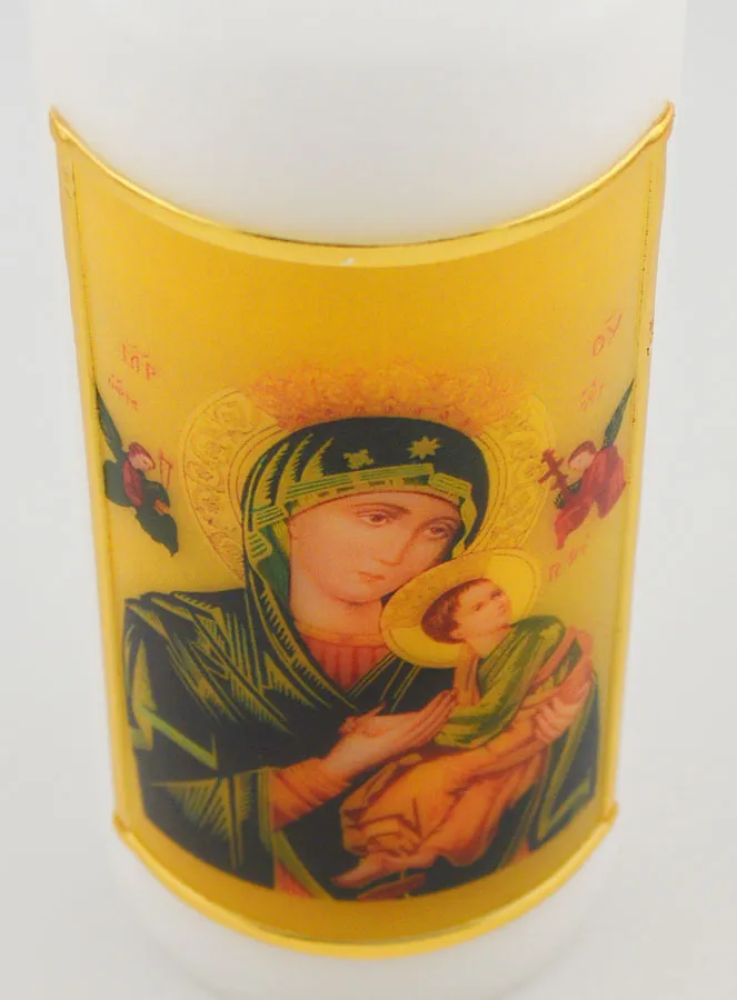 Kerze Kommunion Andenken Maria von der Immerwährenden Hilfe (pic 4)