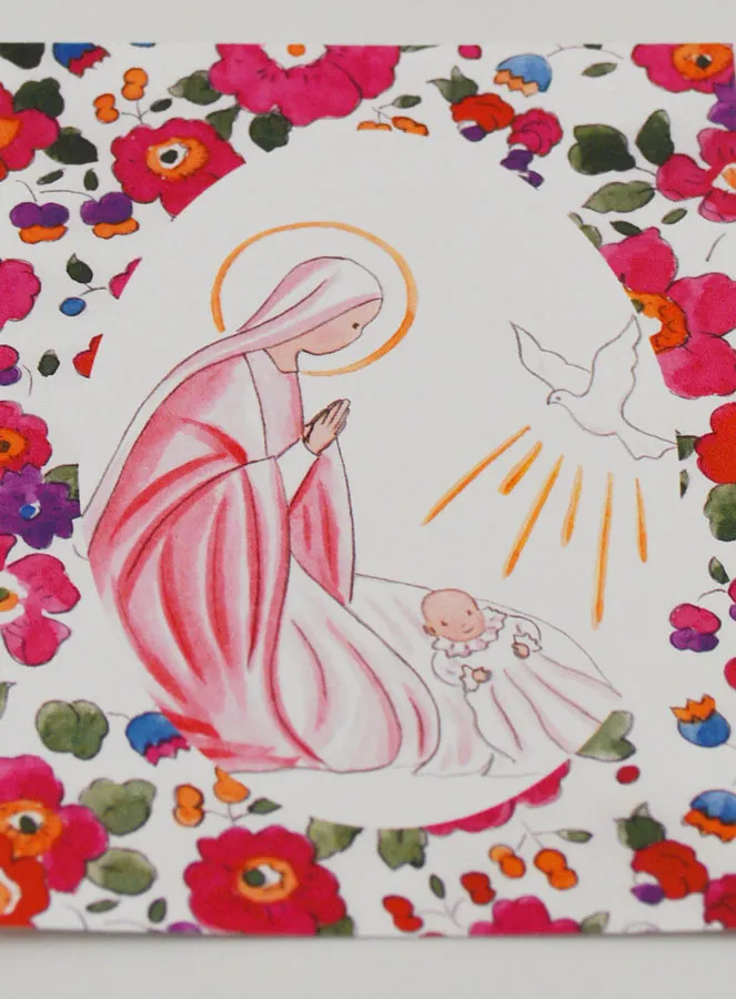 Taufkarte Maria und Taube (pic 2)