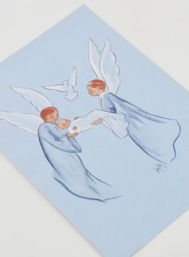 Taufbild Engel und Heiliger Geist - 10 X 15 cm (pic 3)