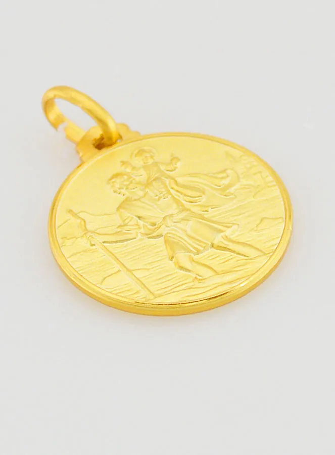 Taufmedaillon Heiliger Christophorus Vergoldet (pic 3)