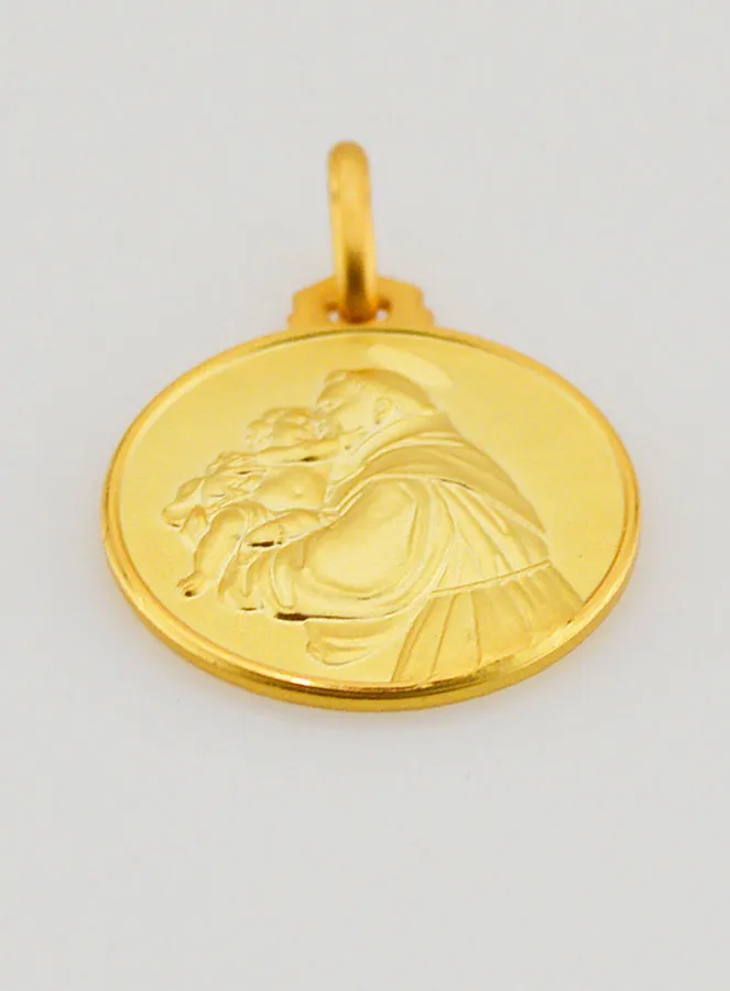 Anhänger zur Taufe hl Antonius von Padua Vergoldet (pic 2)