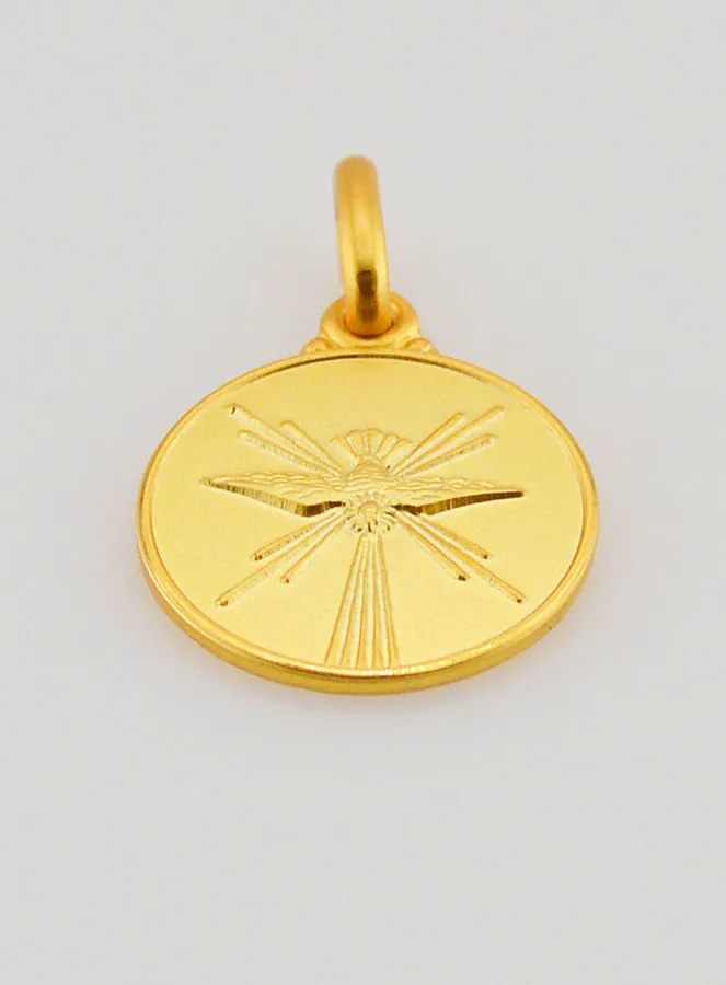 Taufmedaillon Taube Heiliger Geist Vergoldet (pic 2)