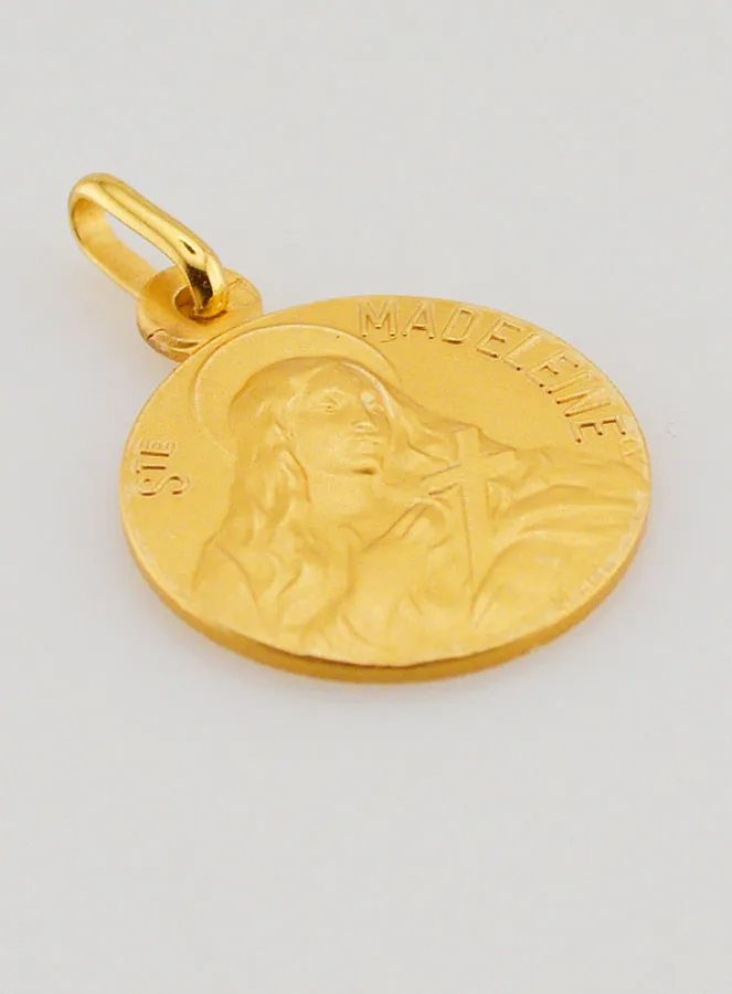 Anhänger zur Taufe Medaillon Heilige Maria Magdalena Vergoldet (pic 3)