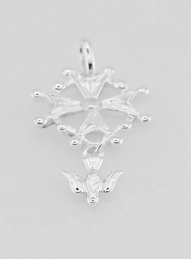 Anhänger zur Taufe Kreuz Heiliger Geist 925 Silber (pic 2)