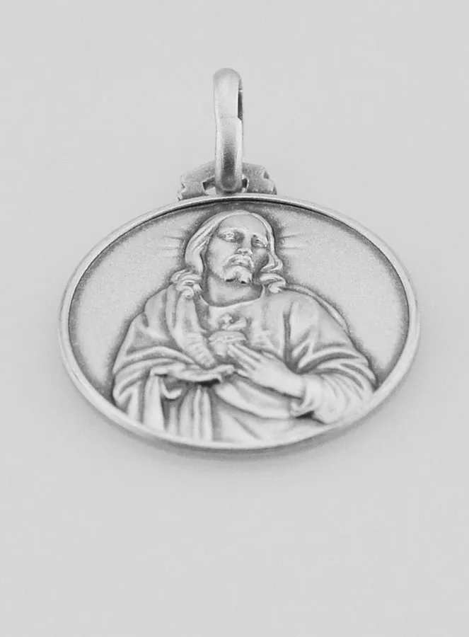 Anhänger zur Taufe Herz Jesu 925er Silber - 18mm (pic 2)