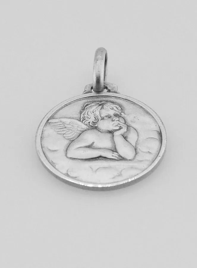 Anhänger Tauf-Medaillon Schutz-Engel Sterling Silber (pic 2)