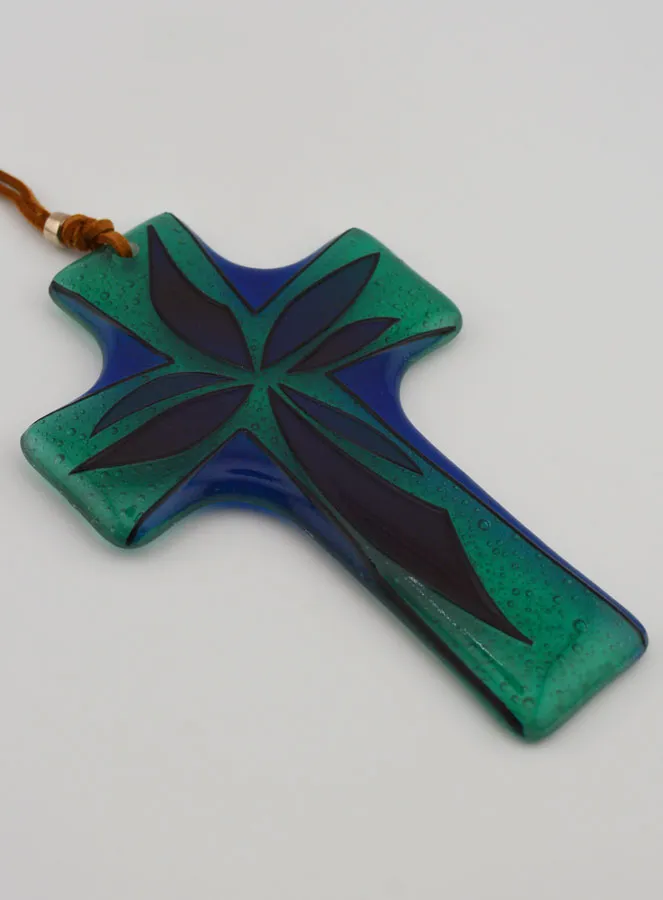 Taufgeschenk Glaskreuz Handarbeit (pic 3)
