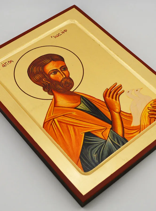 Tauf-Geschenk Byzantinische Ikone Hl Joseph (pic 3)