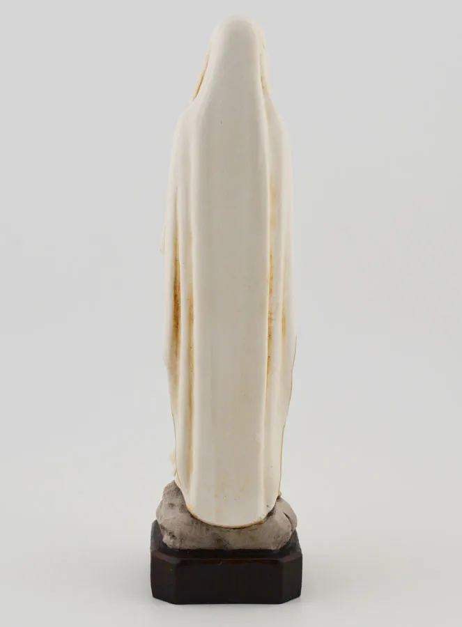 Figur Unserer Lieben Frau von Lourdes Polychrom mit Sockel - 15 cm (pic 4)