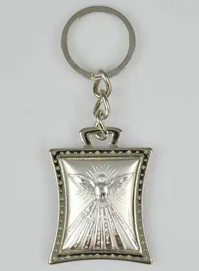 Schlüsselanhänger Heiliger Geist aus Metall silber - 4 cm (pic 1)