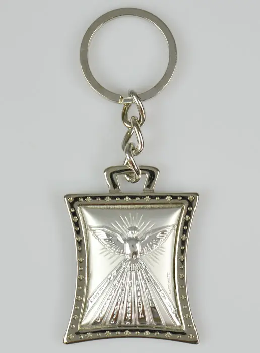 Schlüsselanhänger Heiliger Geist aus Metall silber - 4 cm (pic 2)