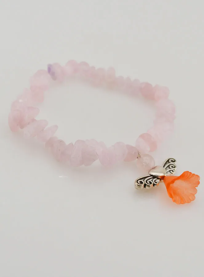 Armband Kind Schutz-Engel - Rosa Quarzstein (pic 3)