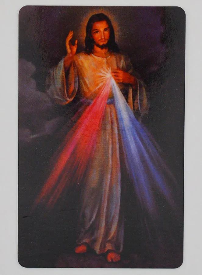 10 Stück Gebetskarten Barmherziger Jesus Christus (in Französisch) (pic 3)