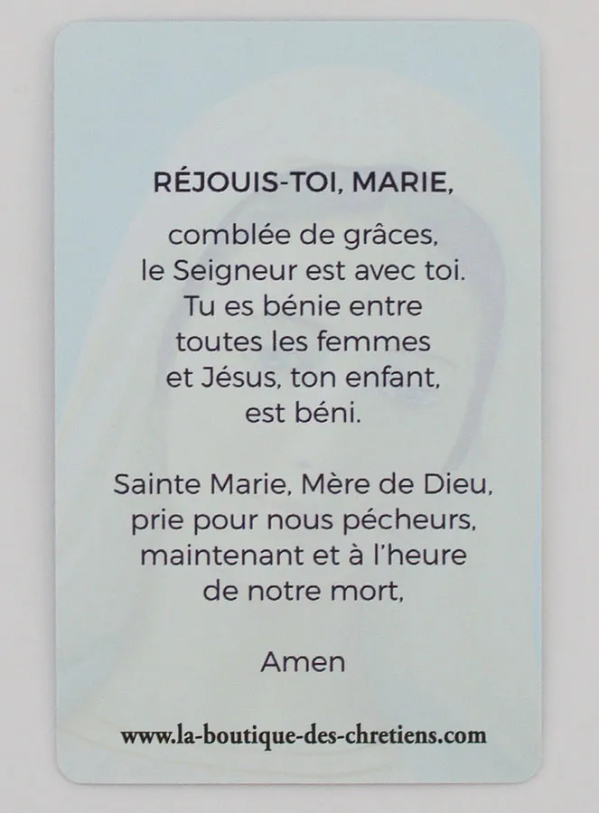 10 Stück Gebetskarten Freu dich Maria (in Französisch) (pic 4)