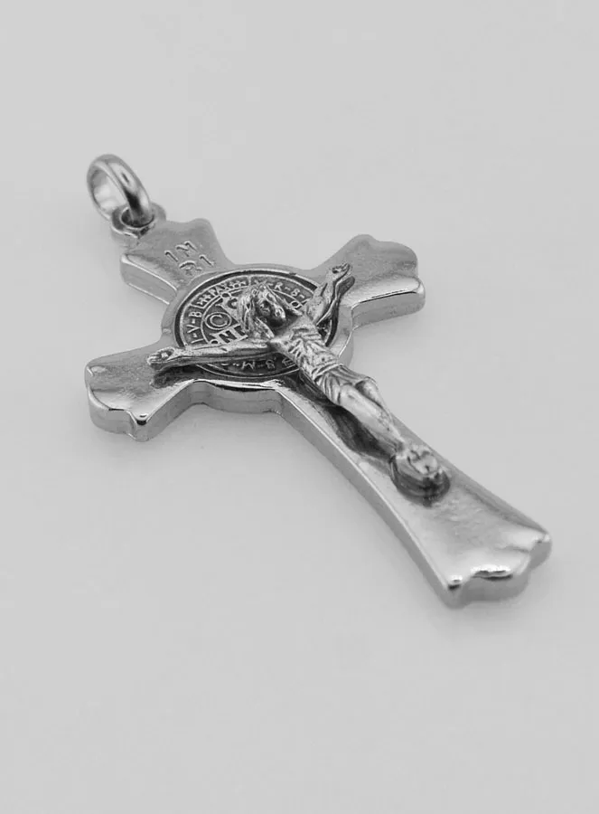 Anhänger Kreuz Hl Benedikt Silber - 5cm (pic 3)
