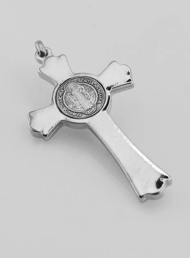 Anhänger Kreuz Hl Benedikt Silber - 5cm (pic 4)