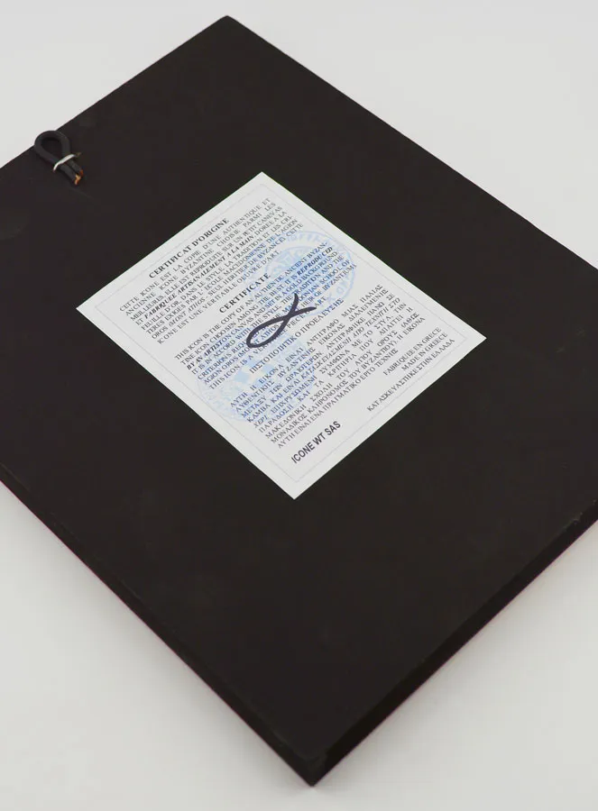 Byzantinische Ikone Iwerskaja Gottesmutter von der Pforte - 24 cm (pic 4)