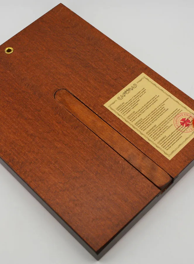 Byzantinische Ikone Gekrönte Gottesmutter - 24 cm (pic 4)