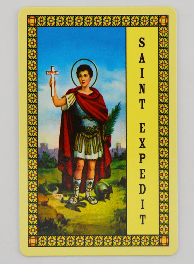 10 Stück Gebetskarten Hl Expeditus (in Französisch) (pic 3)