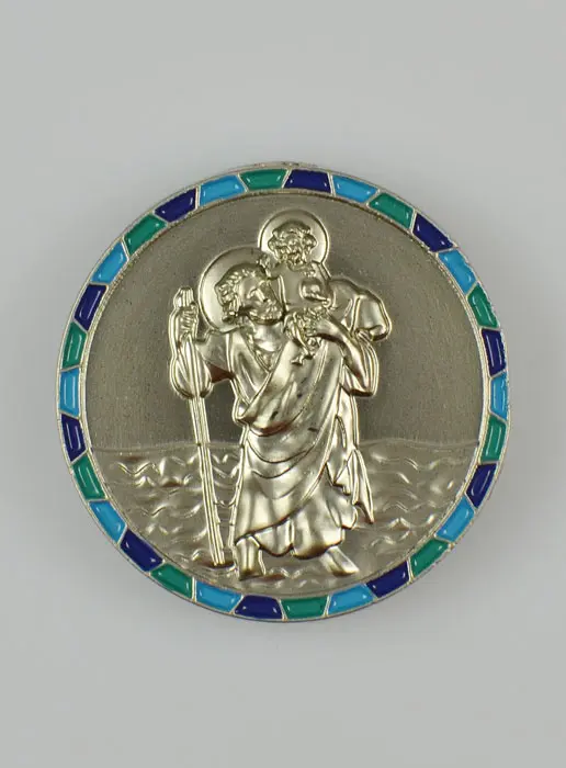 Autohaftplakette Christophorus Silber Emalliert (pic 2)