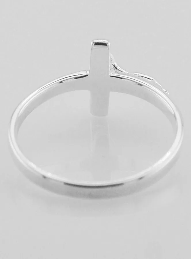 Ring Kreuz Jesus 925 Sterling Silber - Grösse 60 (pic 4)