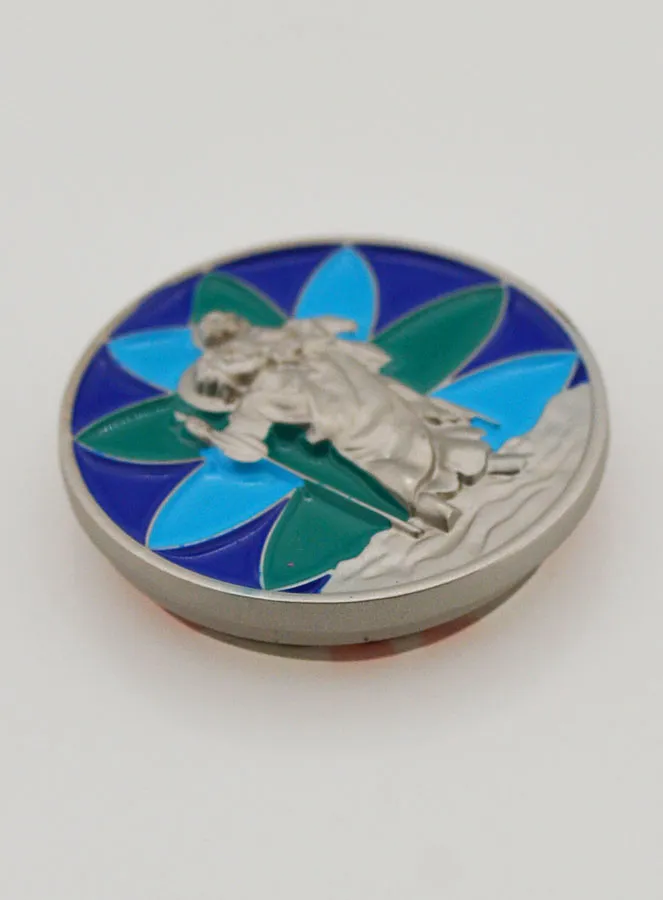 Christophorus Plakette Silber Emailliert (pic 3)