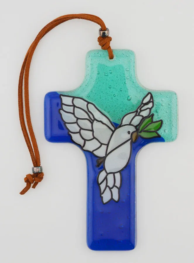 Glas-Kreuz mit Friedenstaube (pic 3)