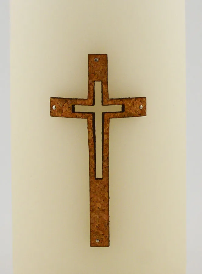 Konfirmationskerze - Kreuz aus Kork (pic 3)