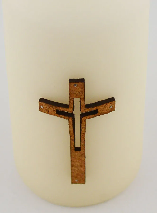 Konfirmationskerze - Kreuz aus Kork (pic 4)