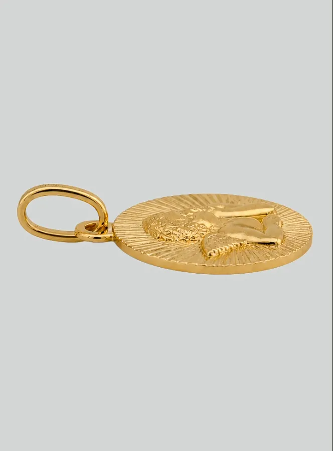Taufanhänger Schutzengel Diamantierte Strahlen aus Gold (pic 4)