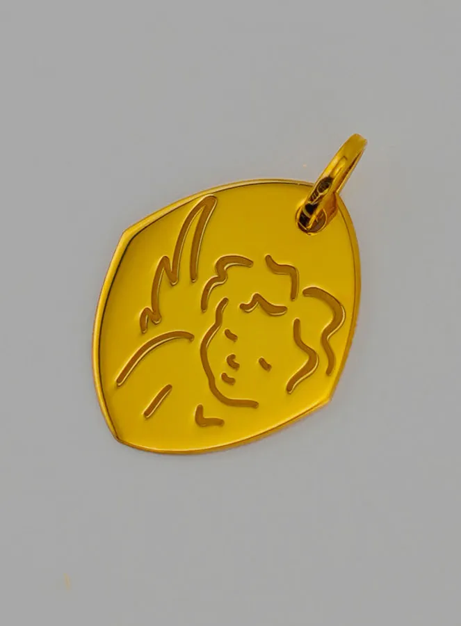Anhänger Schutz-Engel Gott schütze Dich rautenförmig aus 375er Gold (pic 3)