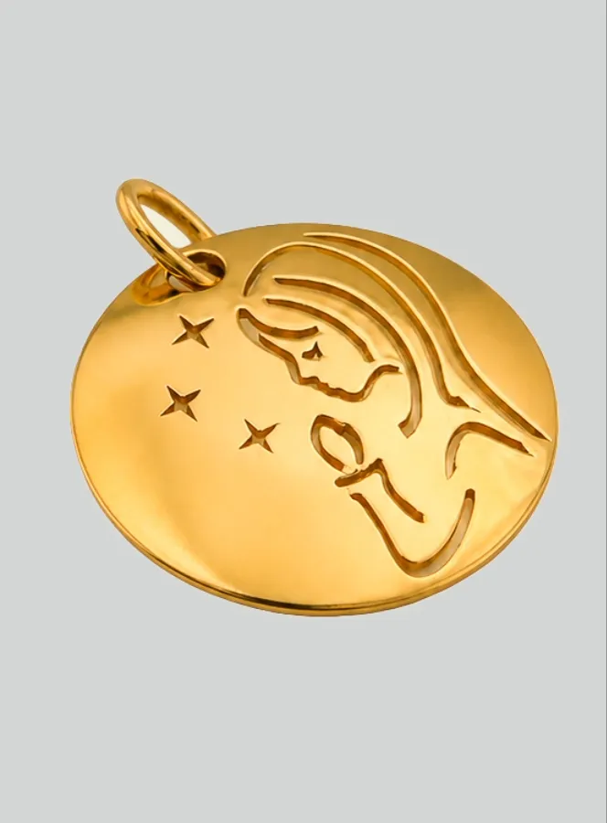 Anhänger Heilige Maria Betend mit Sternen aus 9 Karat Gold (pic 2)