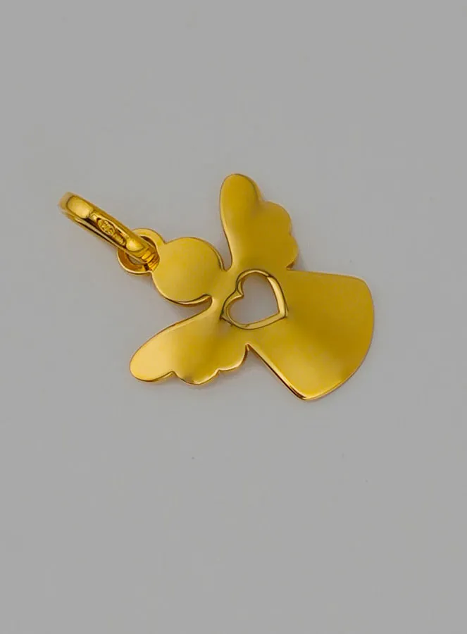 Taufanhänger Herz Schutzengel aus 9 Karat Gold (pic 2)
