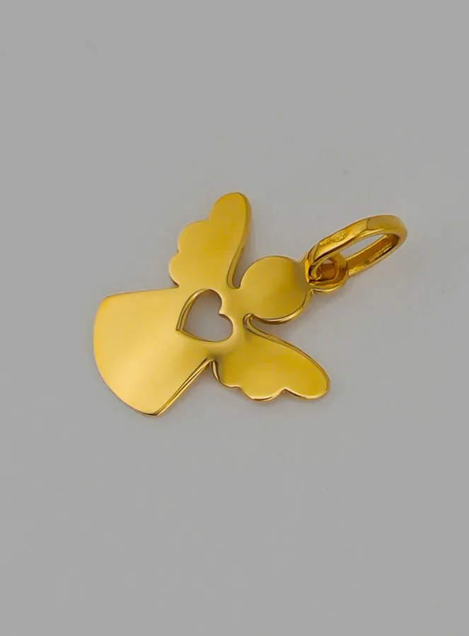 Taufanhänger Herz Schutzengel aus 9 Karat Gold (pic 3)