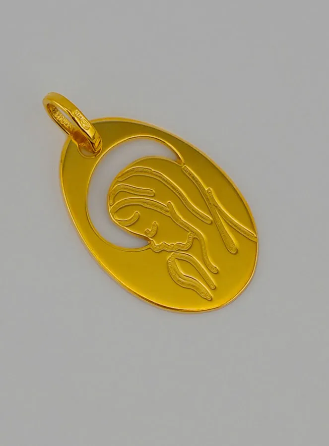 Anhänger Filigrane Madonna Betend aus Gold (pic 2)