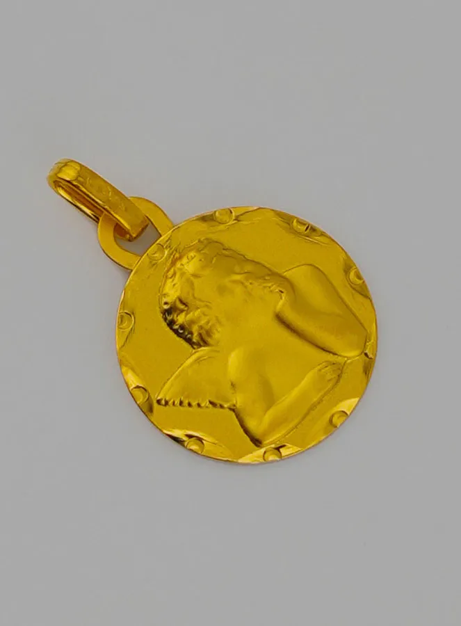 Taufanhänger Engel Raffael 375er Gold (pic 2)