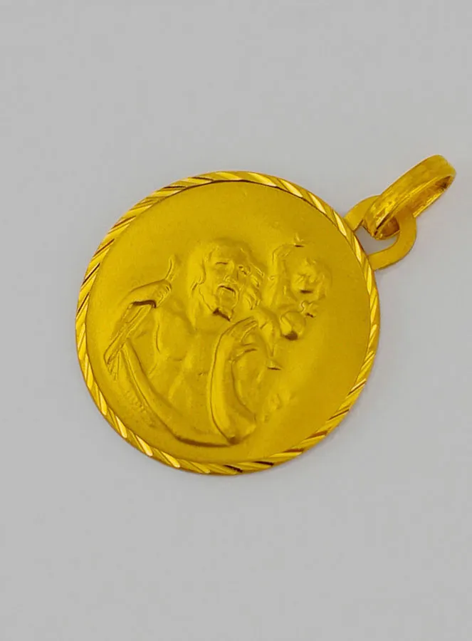 Anhänger hl Christophorus aus Gelbgold (pic 3)