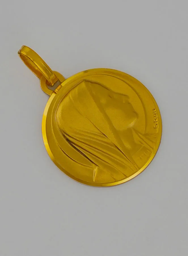Anhänger Gottesmutter mit Schleier Profil aus Gold (pic 2)