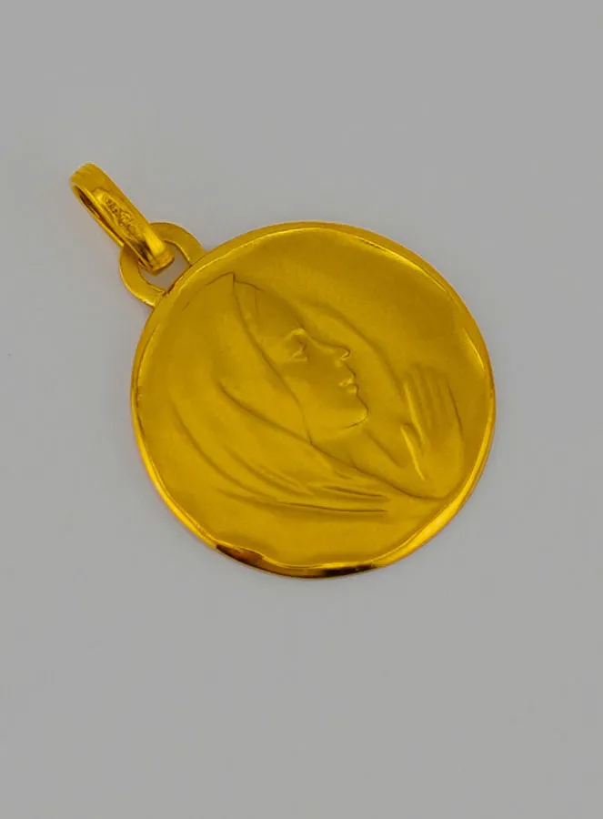 Anhänger Madonna mit Schleier Rechts Profil aus Gold (pic 2)