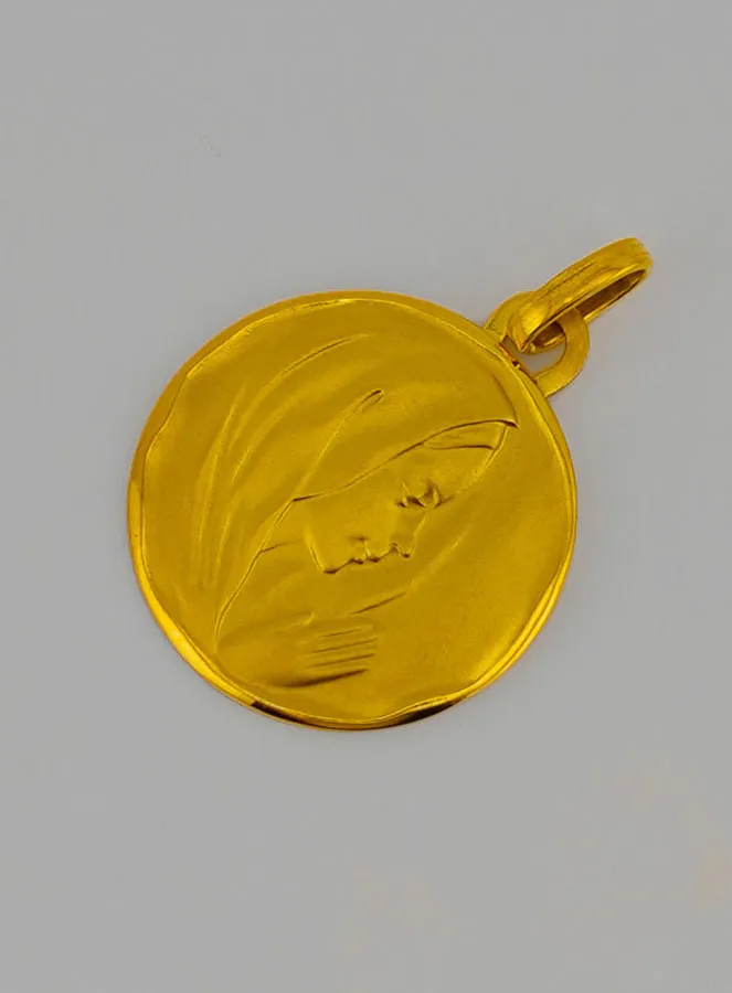 Anhänger Madonna mit Schleier Rechts Profil aus Gold (pic 3)