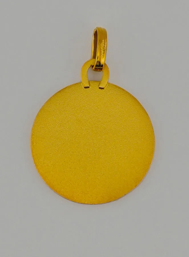 Taufanhänger Heilige Maria mit Schleier Rechts Profil aus Gold (pic 4)