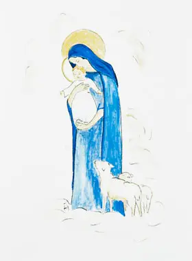 Karte zur Taufe - Heilige Maria mit dem Kind (pic 1)