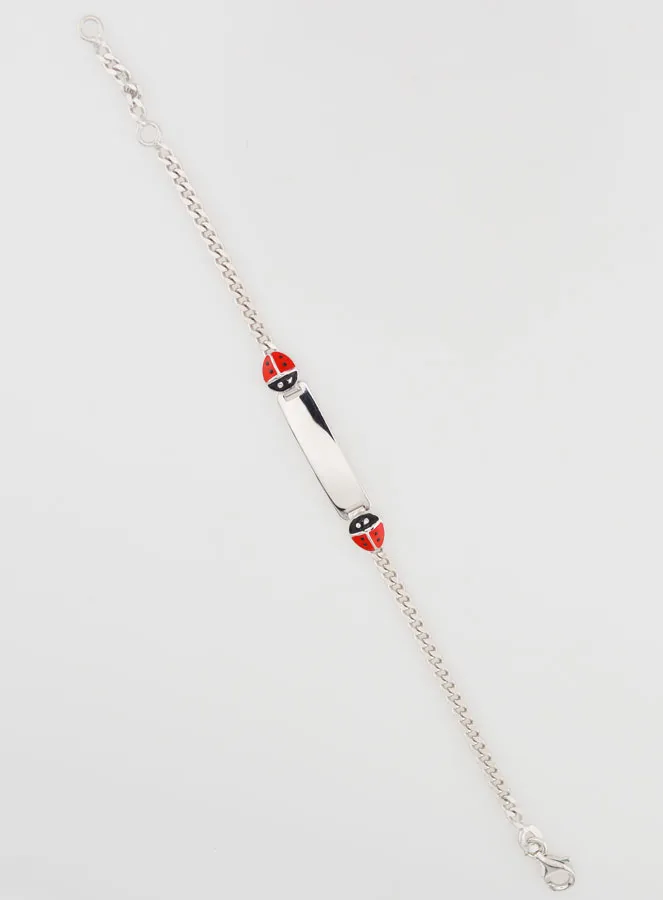 Identitäts-Armband Baby zur Taufe aus Sterling Silber - 2 Maikäfer (pic 4)
