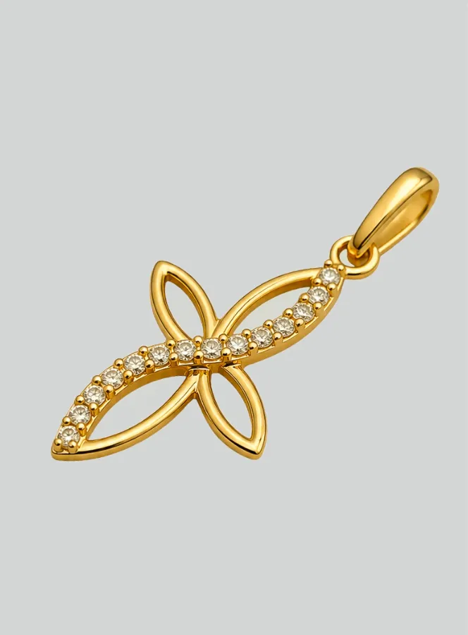 Filigrane Kreuz aus Gelbgold & Diamanten (pic 2)