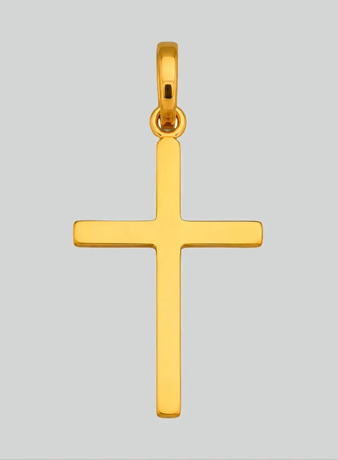 Kreuz-Anhänger Diamantiert aus Gelbgold (pic 3)