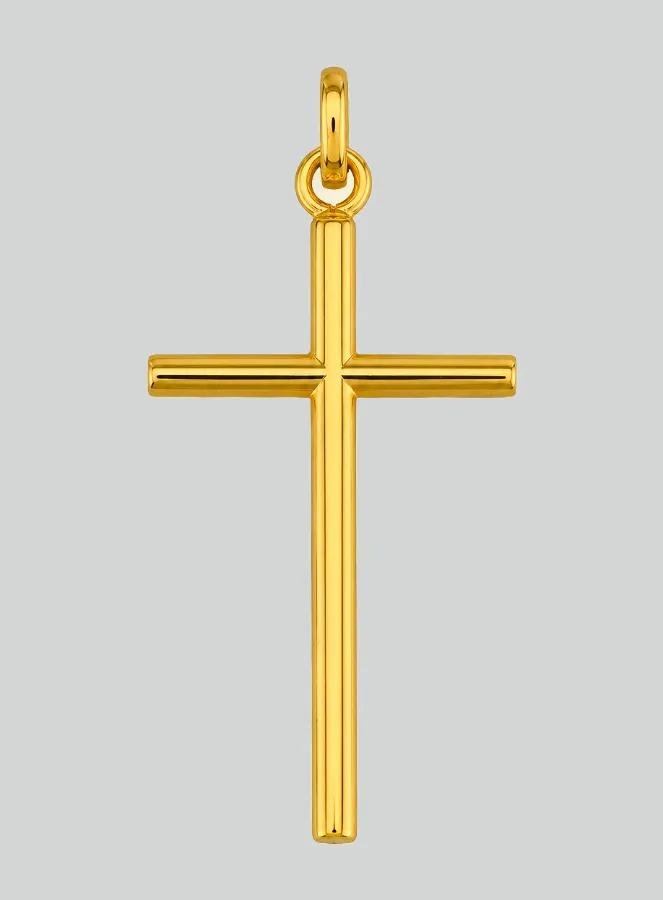 Schmuck Anhänger Kreuz Rund aus 375er Gelbgold (pic 3)